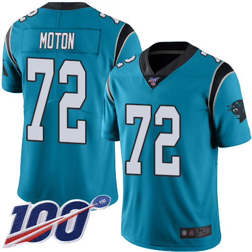 Carolina Panthers Limited Blue Men Taylor Moton Alternate Jersey NFL Football #72 100th Season Vapor Untouchable